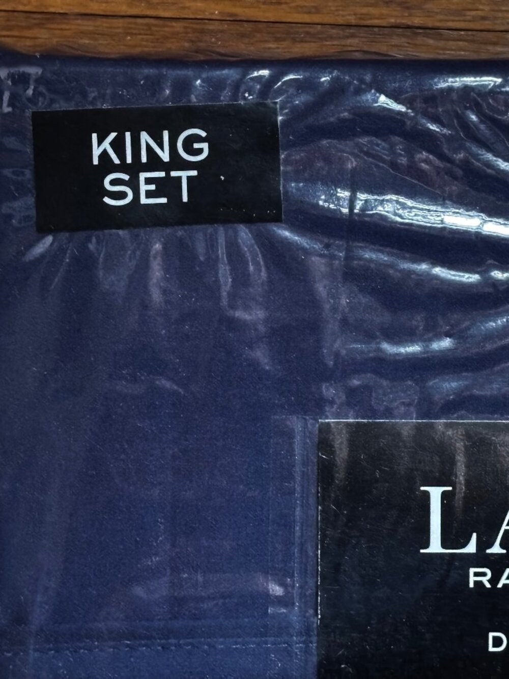 Ralph Lauren King Size Dunham Sateen Cotton Sheet Set CADET BLUE (NAVY) - Picture 5 of 6